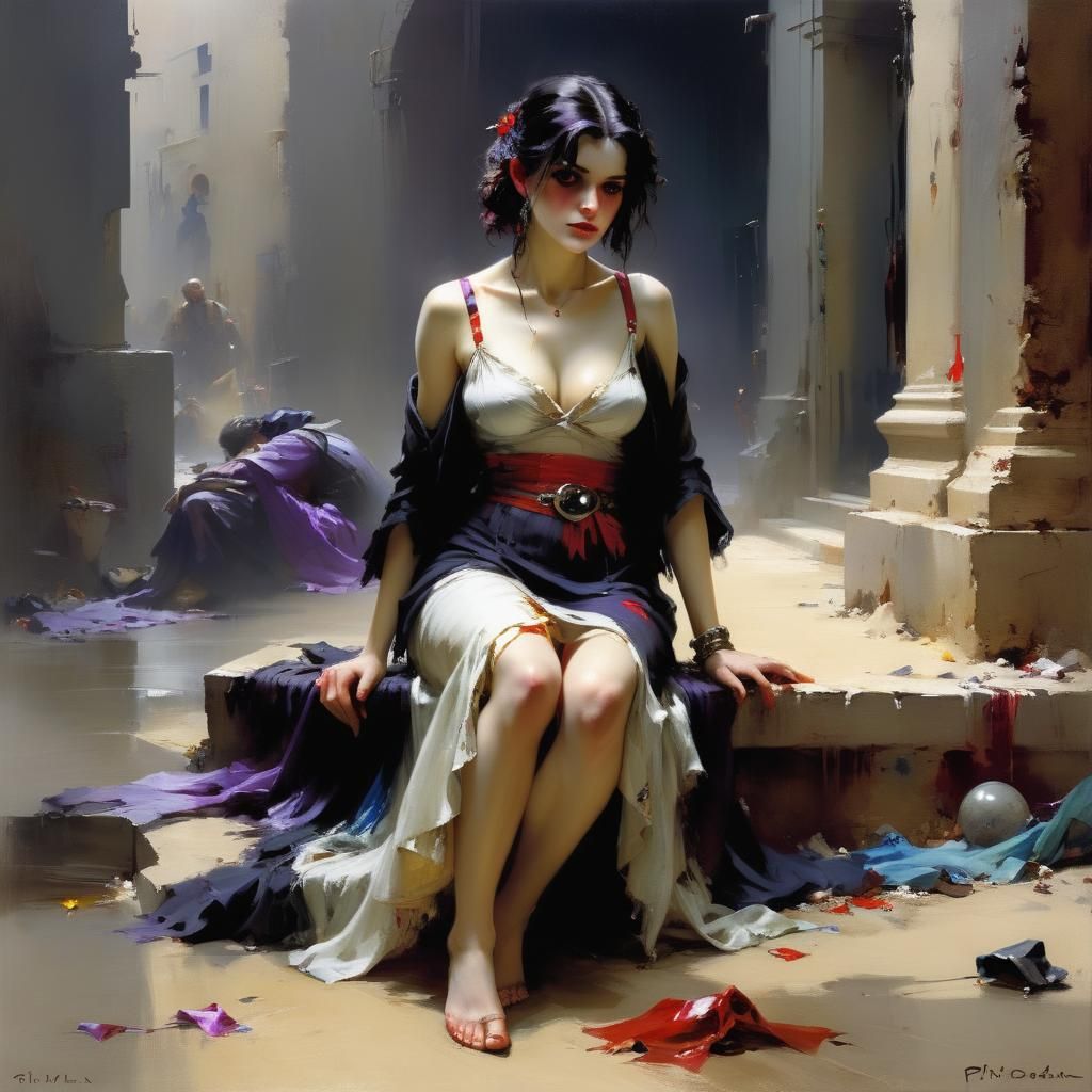 Grimdark Landscape in Dark Fantasy Style