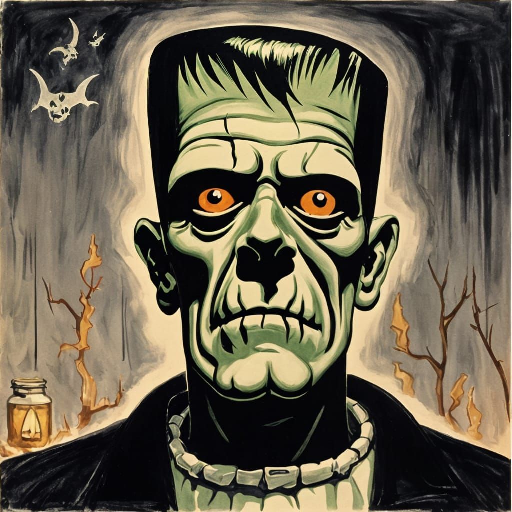 Vintage Frankenstein Halloween Celebration