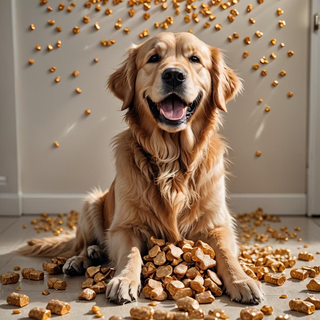Joyful Golden Retriever in Natural Light: Pet Photography