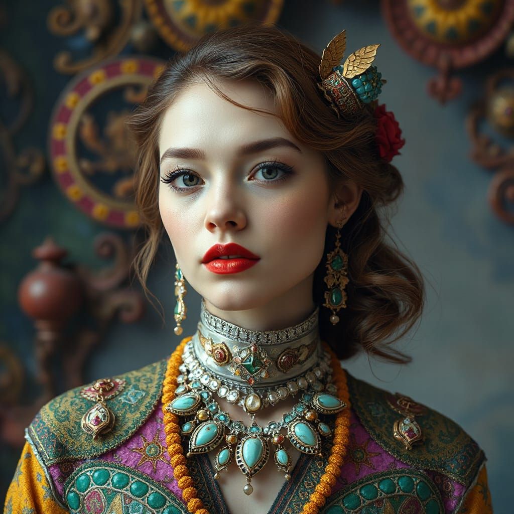 Hyperrealistic Portrait of a Futuristic Beauty