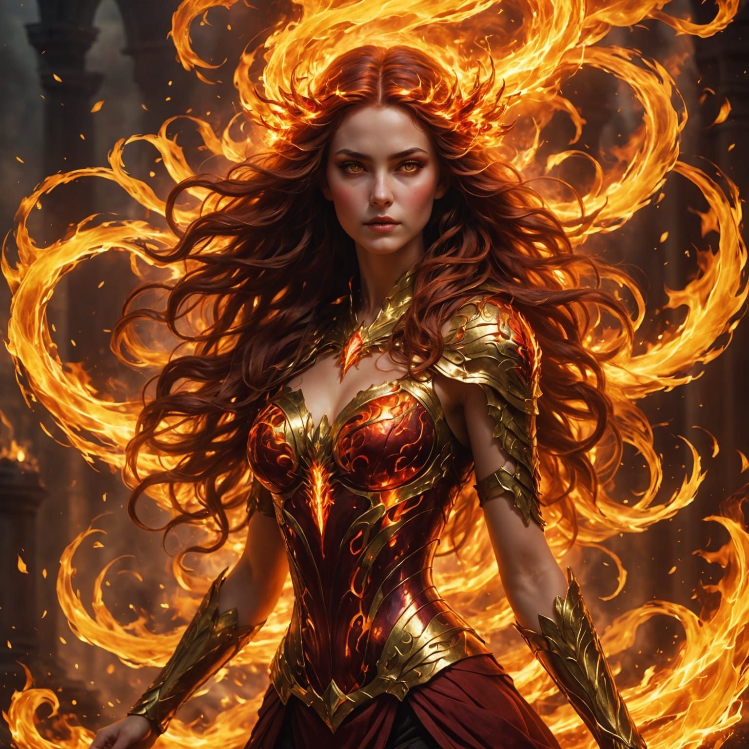 Infernal Goddess Reigns in Blazing Splendor