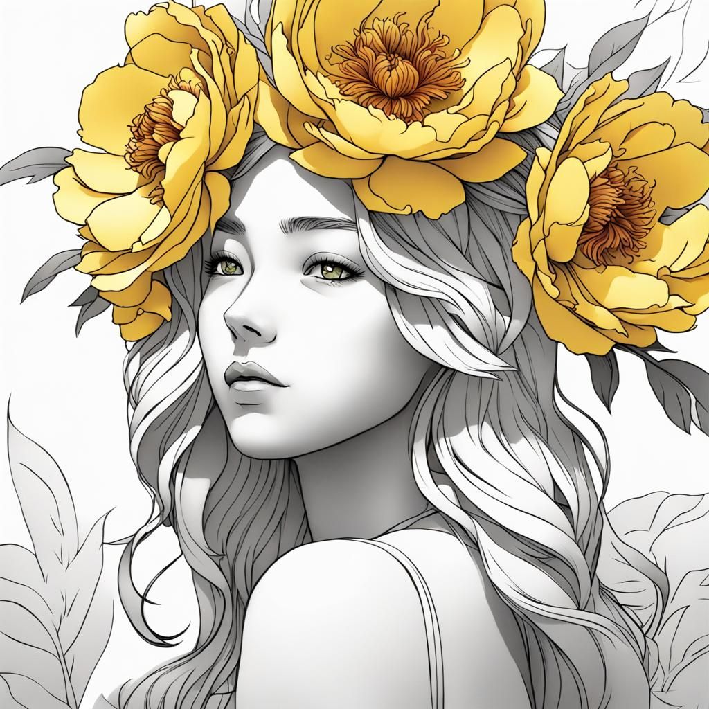 peony flower crown