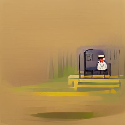 The Lonely Train Conductor Image