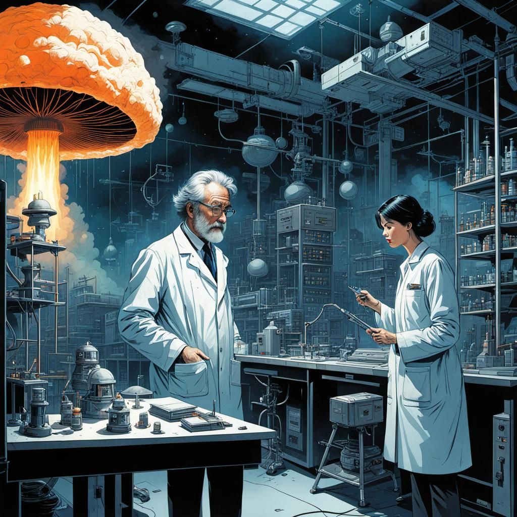 Mad Scientist's Lab: A Sci-Fi Nuclear Explosion