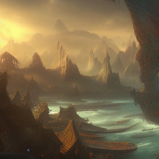 Fantastical Creature in Detailed Matte Painting