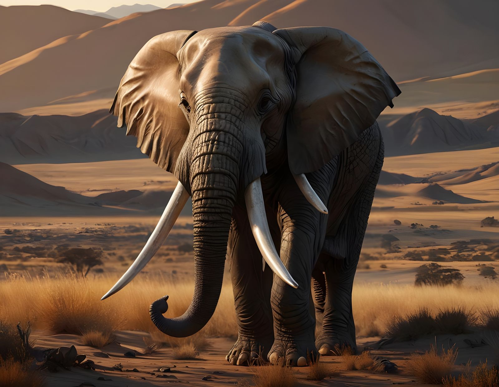 Colossal Creature in Golden Hour Glory - A Masterpiece of Ph...