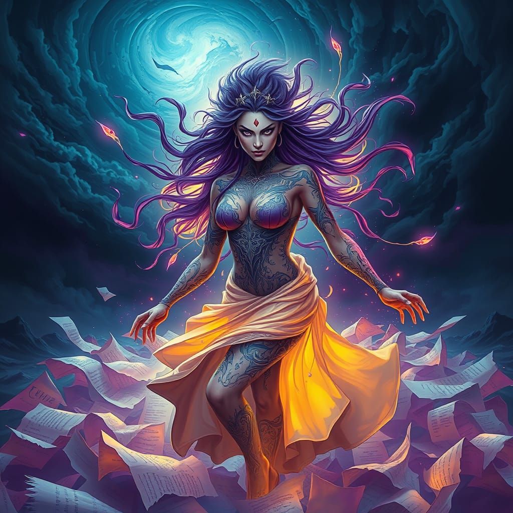 A striking conceptual art piece in a digital art style, show...