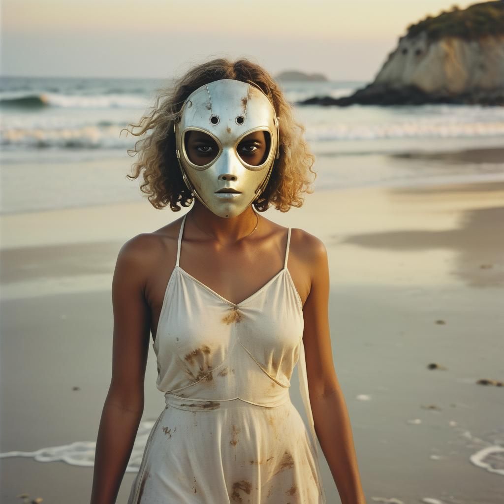 Star Wars Masked Jedi in Polaroid Style