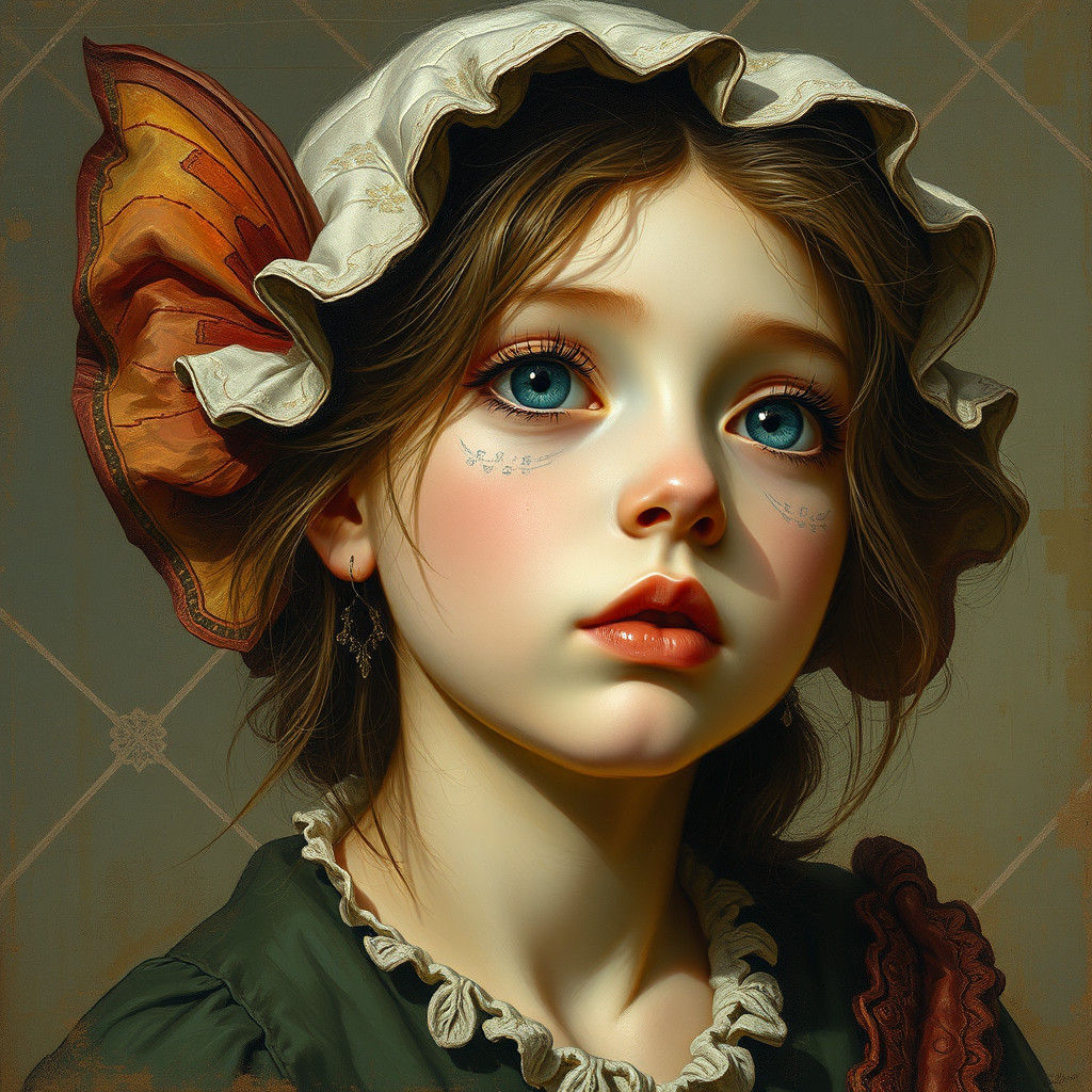 Whimsical Portrait of a Girl in Fairytale Style