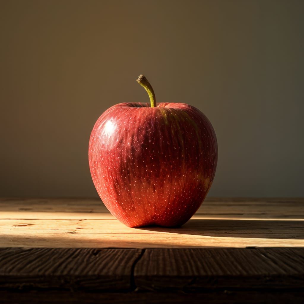 Simple Red Apple Still Life