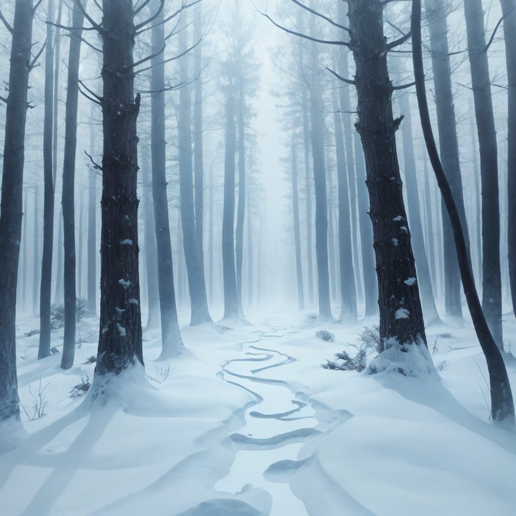 Anamorphic Snow Doge Illusion