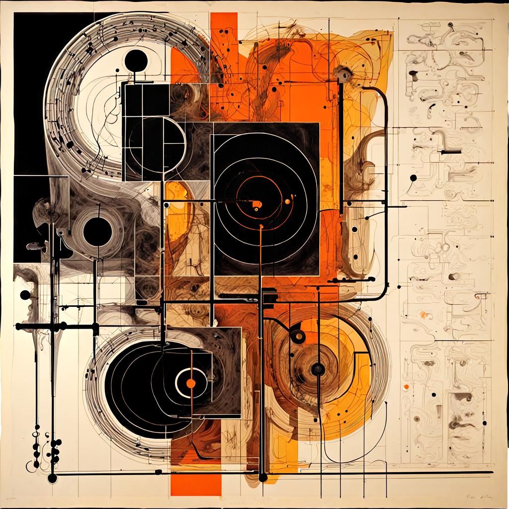 Abstract Genealogy Flowcharts in Violent Colors