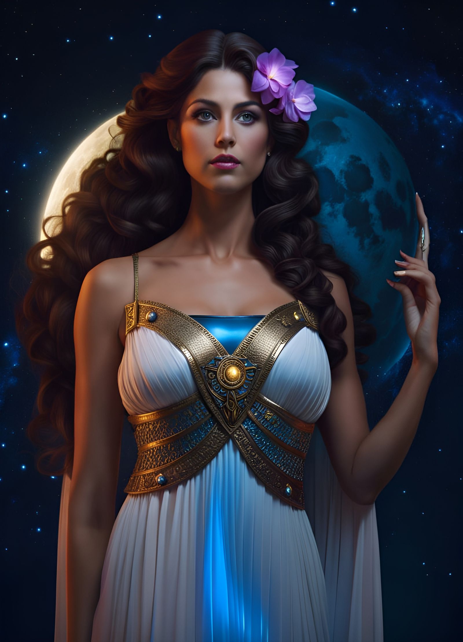 Selene: Beautiful Greek Moon Goddess Portrait