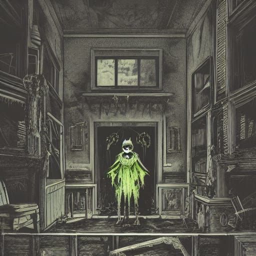 Macabre Birthday Celebration in Dilapidated Mansion