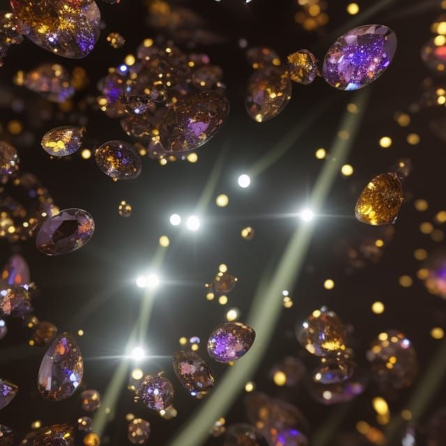 Crystal Cave: Gemstones in 3D Digital Art