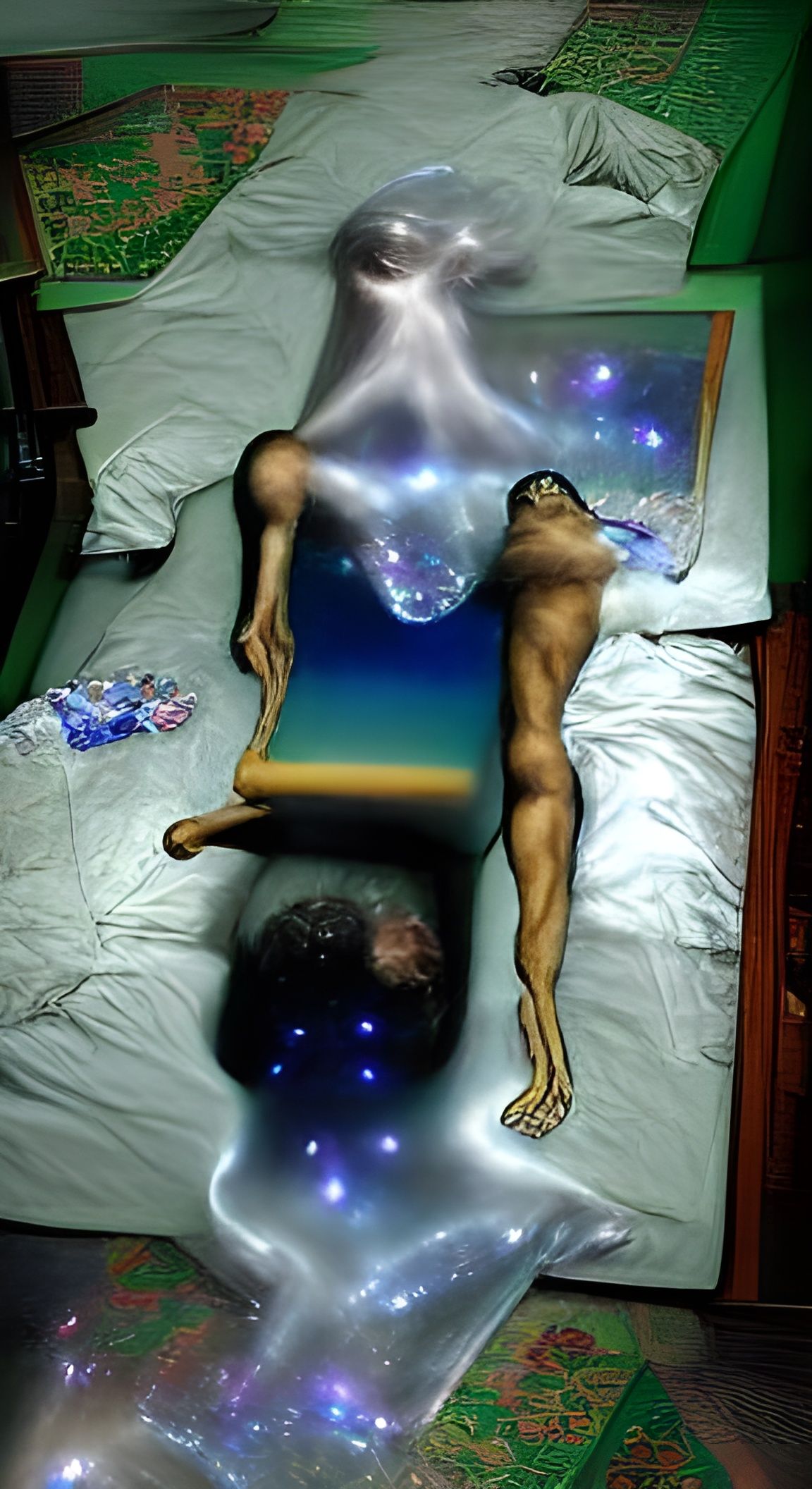 Astral Projection Scene with Cosmic Energy