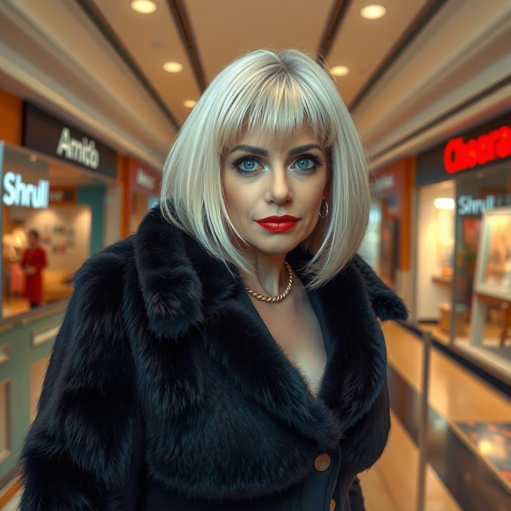 Elegant Woman Poses in Luxurious Setting, Radiating Quiet Co...