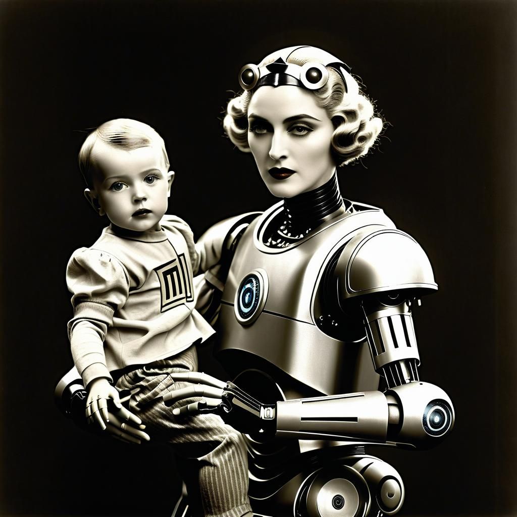 Robot Madonna with child