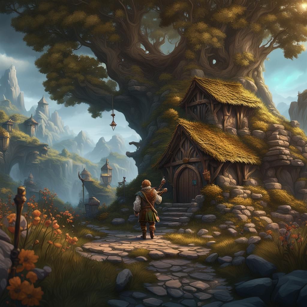 Fantastical Halfling Bard Concept Art