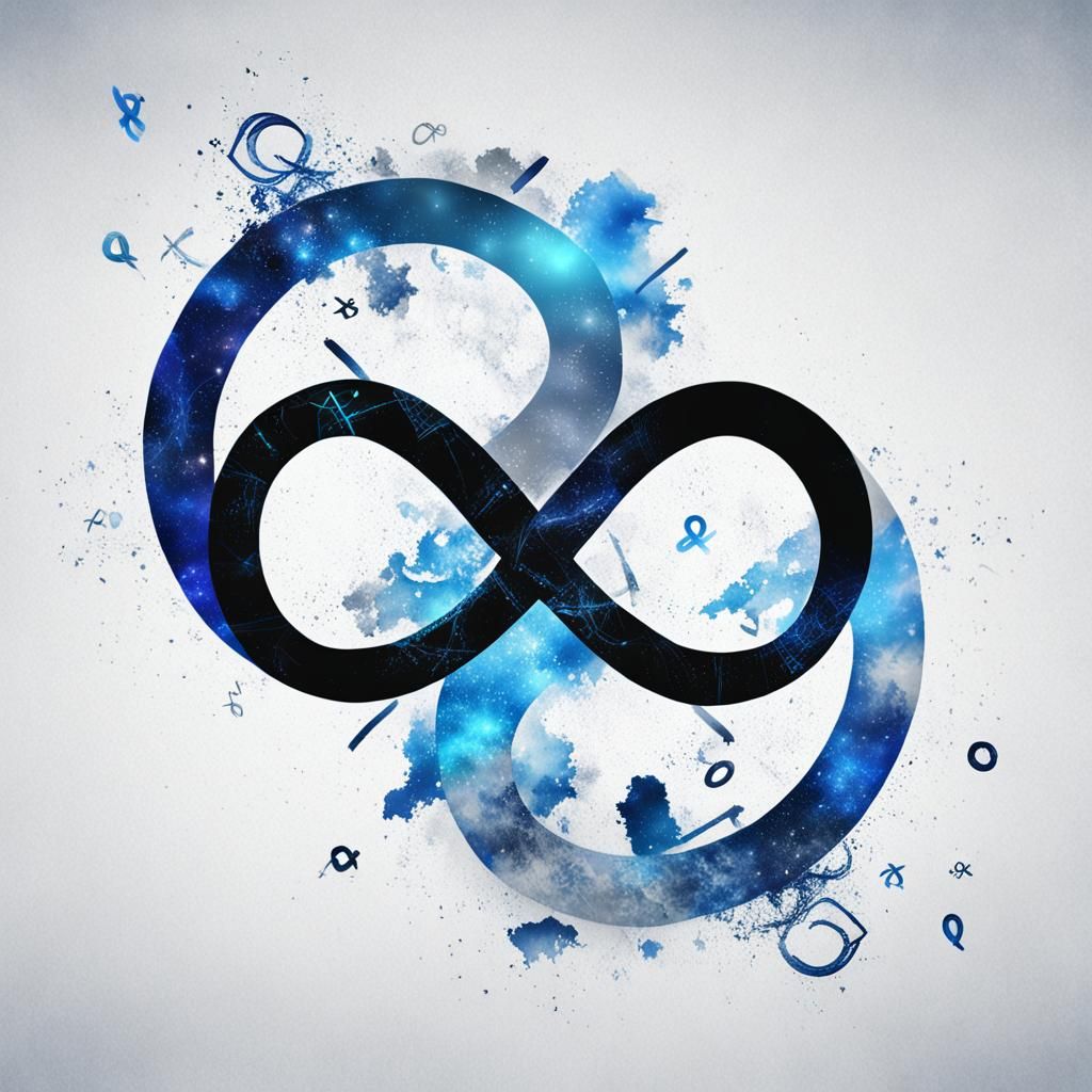 Bold Infinity Symbol in Modern Matte Painting Style