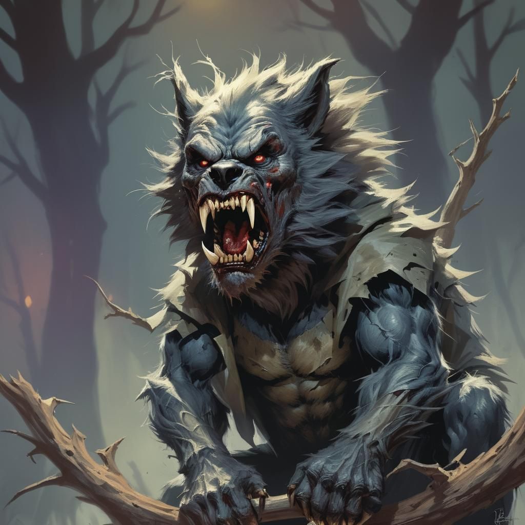 Sinister Werewolf by Digital Artist