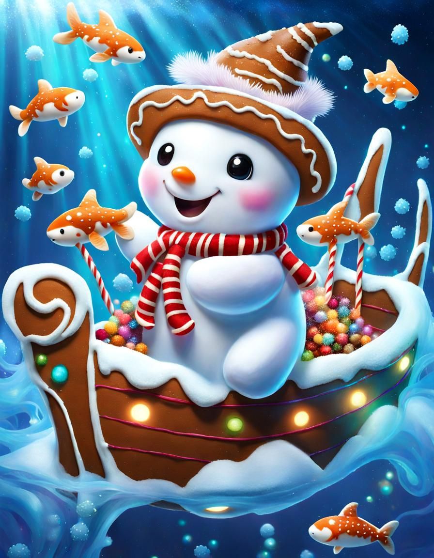 Unicorn in Dreamy Candy Land with Jellyfish