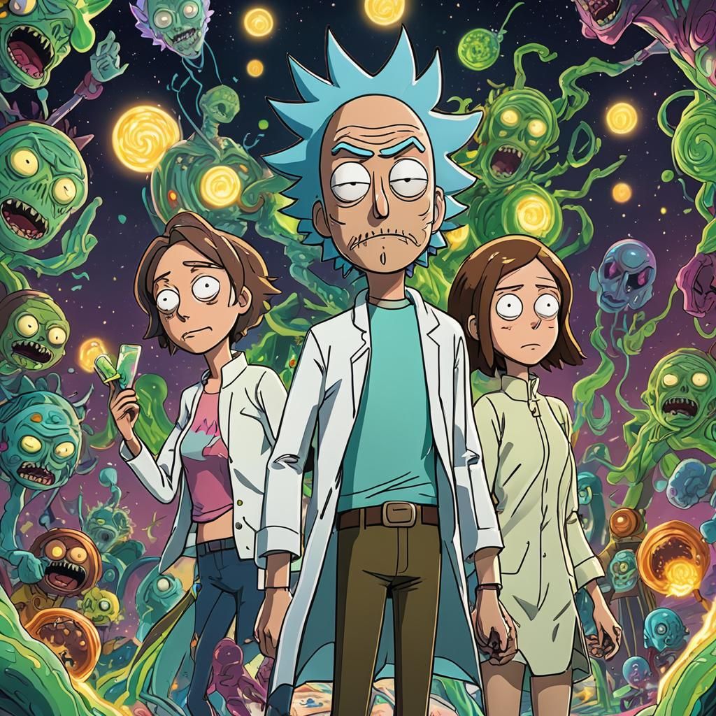 Rick and Morty as Anime Manga Girls