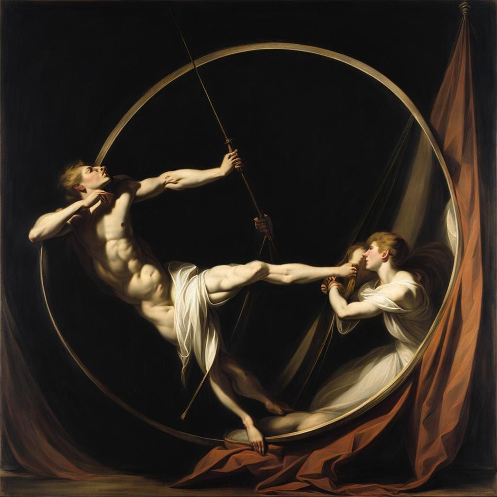 Dramatic Scene in Romanticism Style