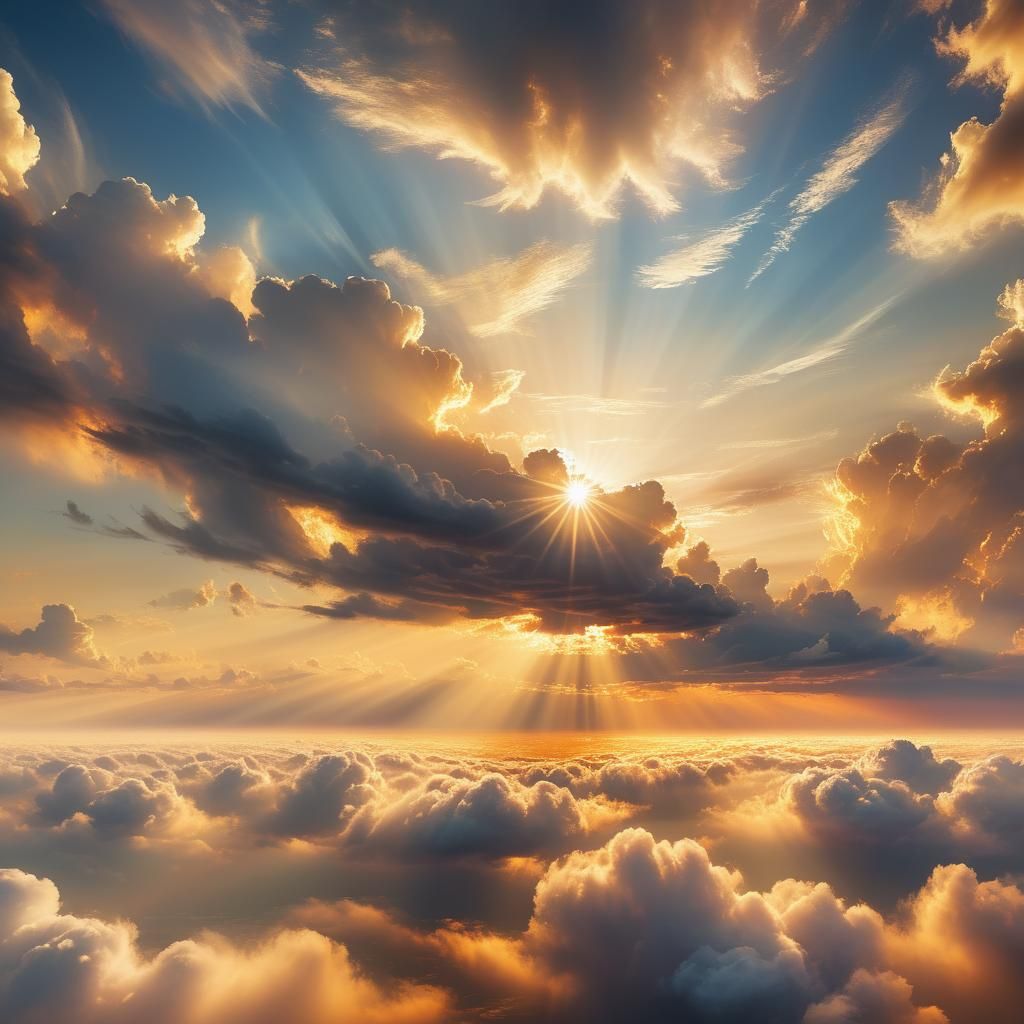 Mystical Sunrise Dreamscape in Oil Painting Style