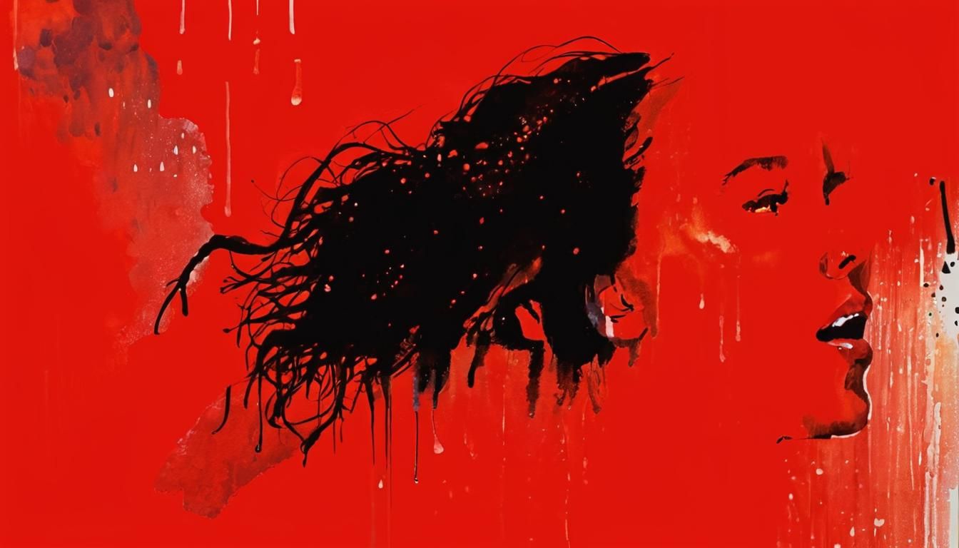 Whimsical Watercolor Scene of Mausbaby Singing in the Rain