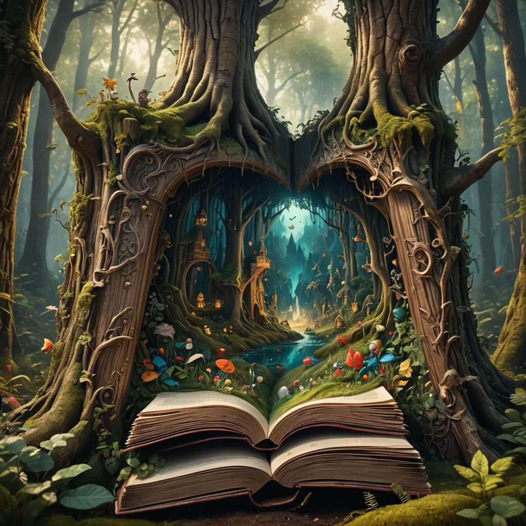 Fairytale World Emerges from Antique Book