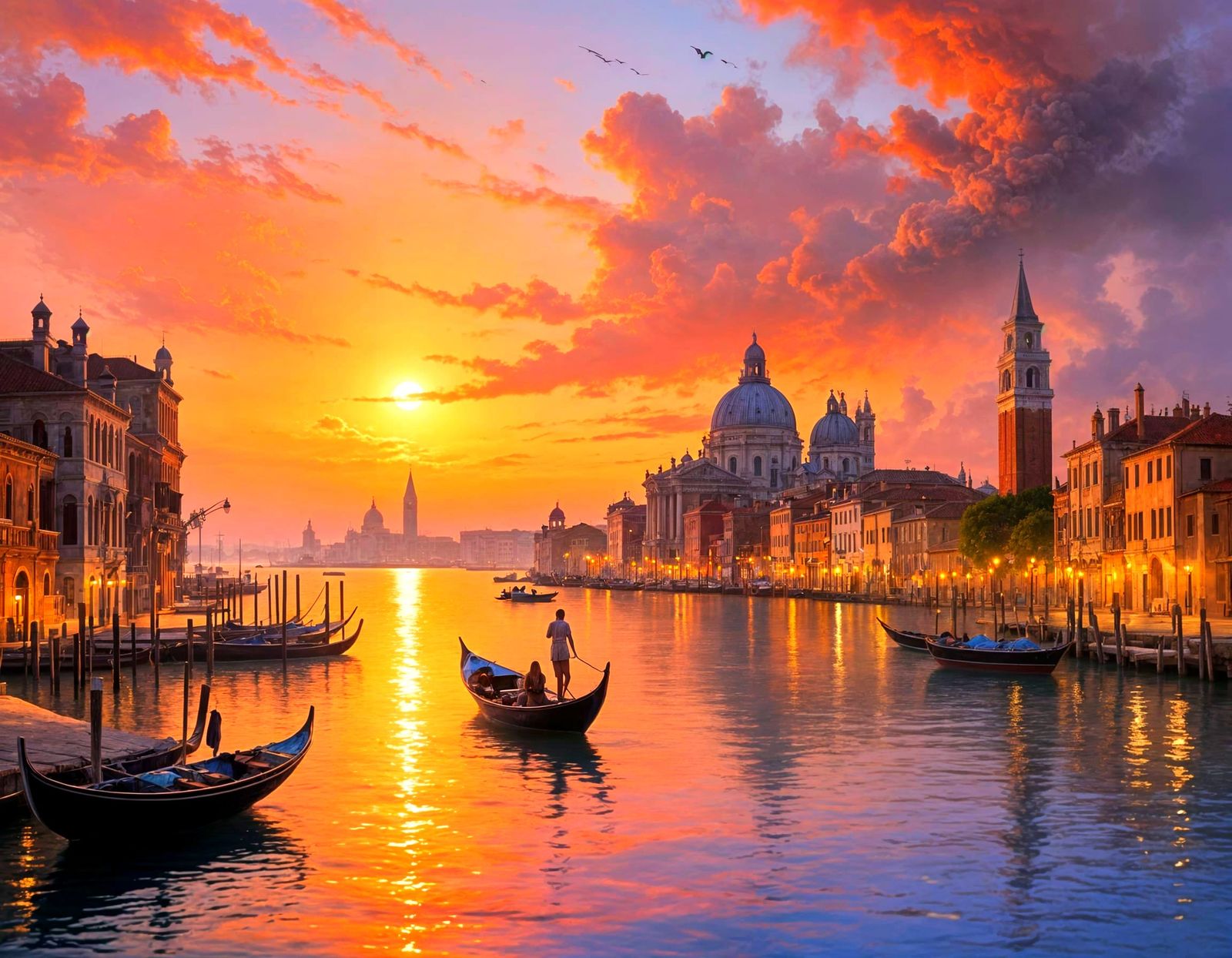 Baroque Sunset on the Venetian Seaside
