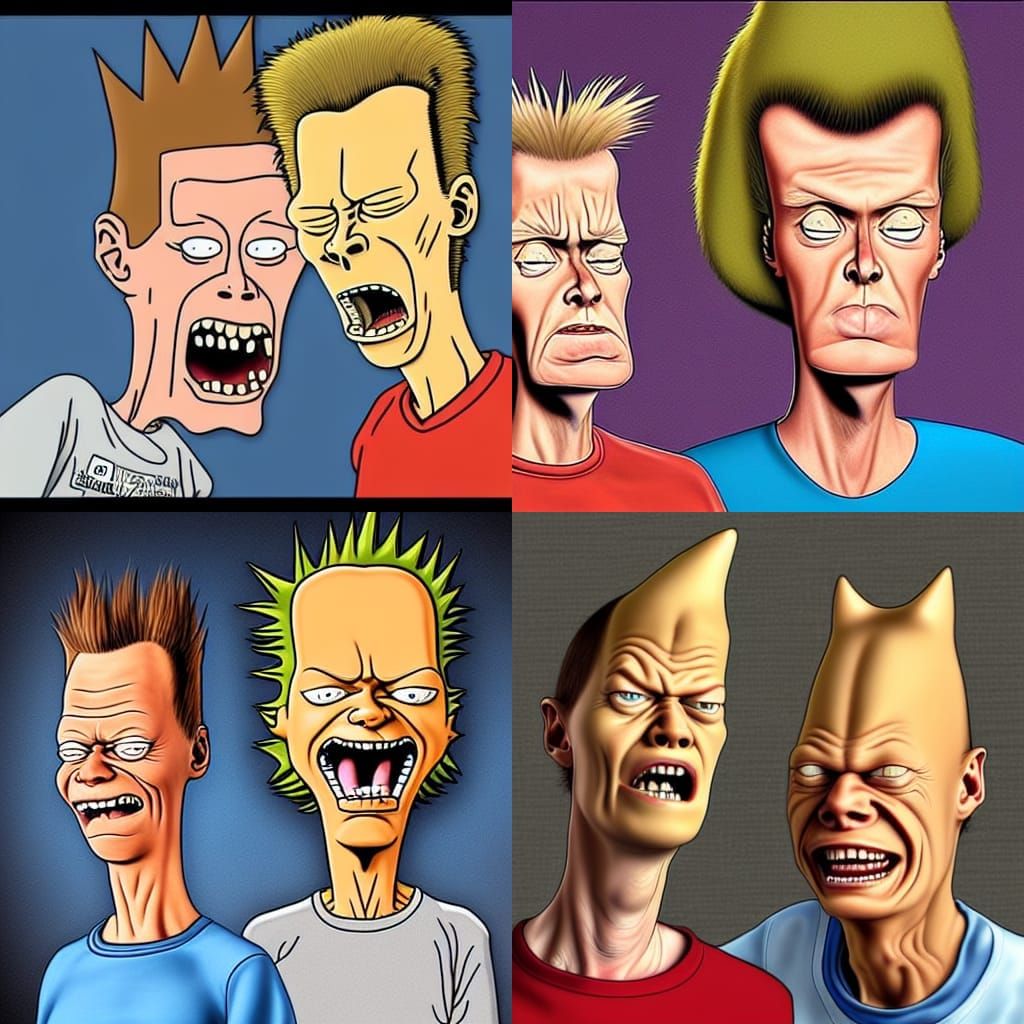 Realistic Rendering of Beavis and Butthead