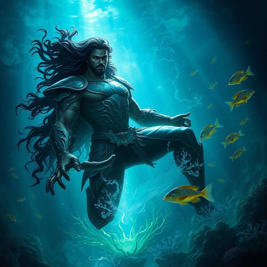 Tenoch Huerta as Majestic Namor Rising from the Depths