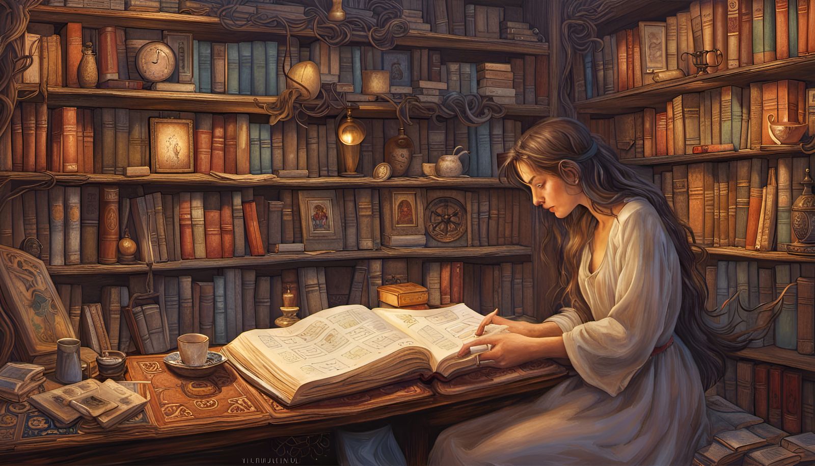 …she loves her library