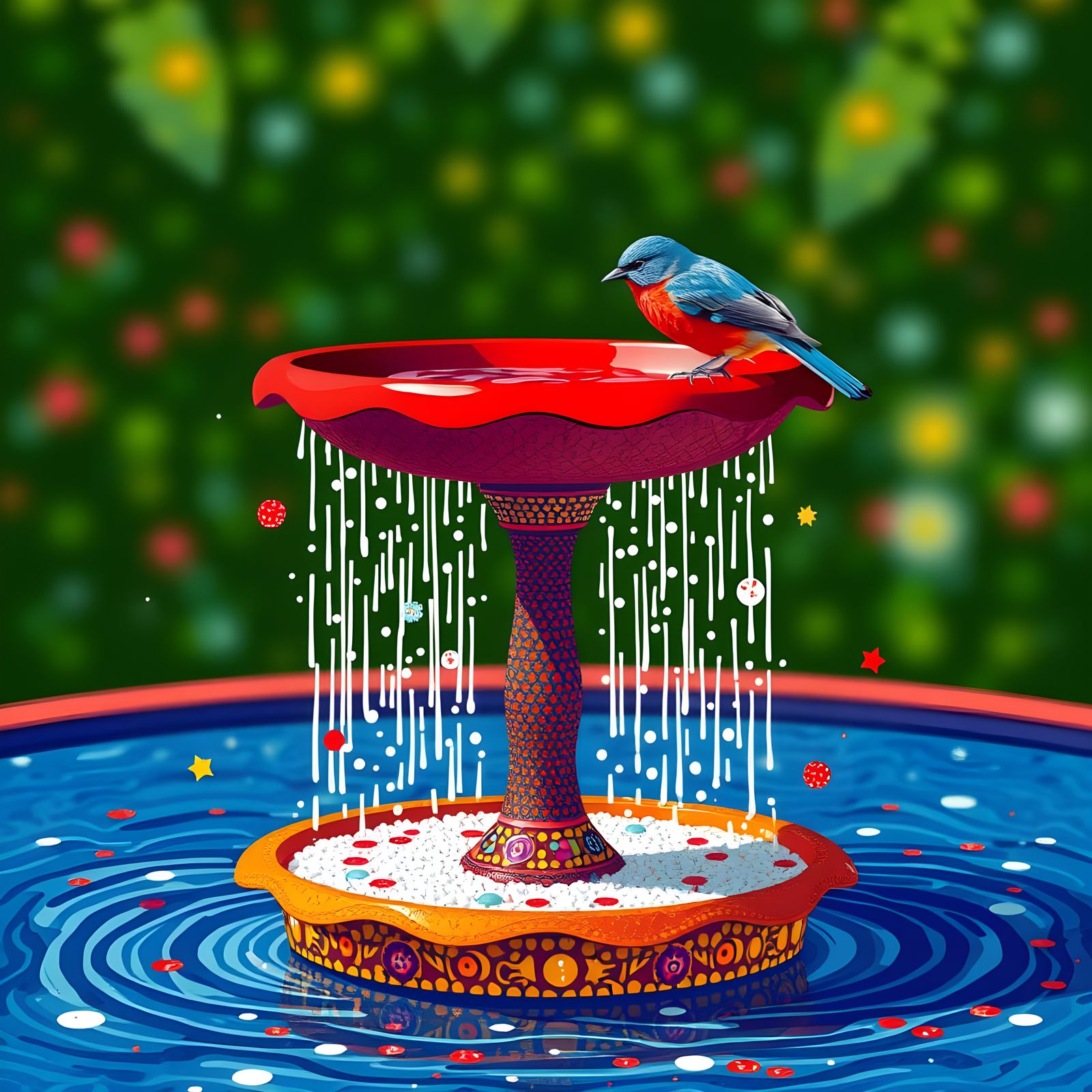 Funky Birdbath