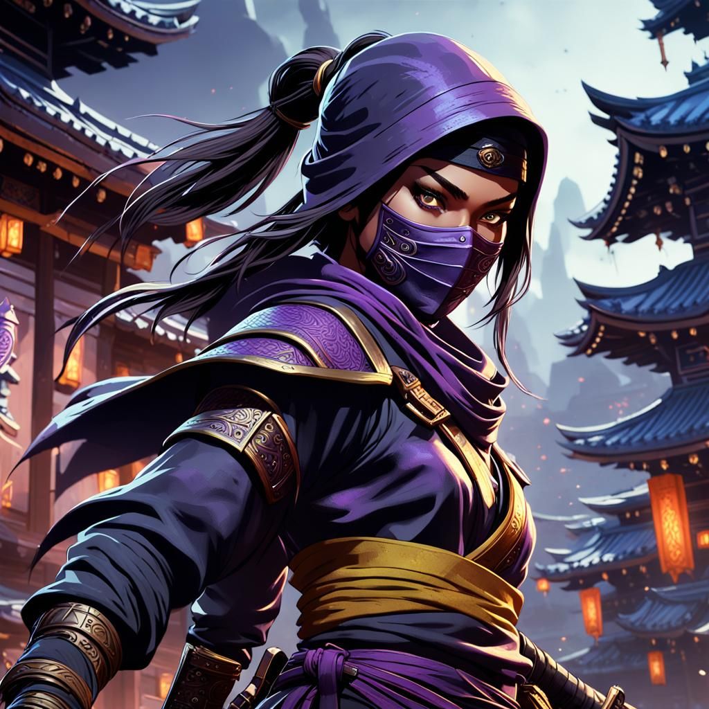Ninja Assassin Agami: Dark Fantasy Concept Art