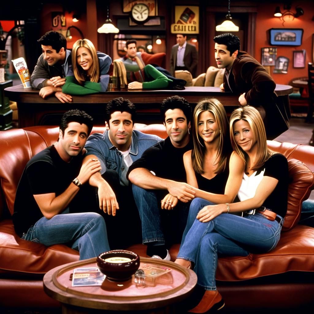 Central Perk sofa and friends