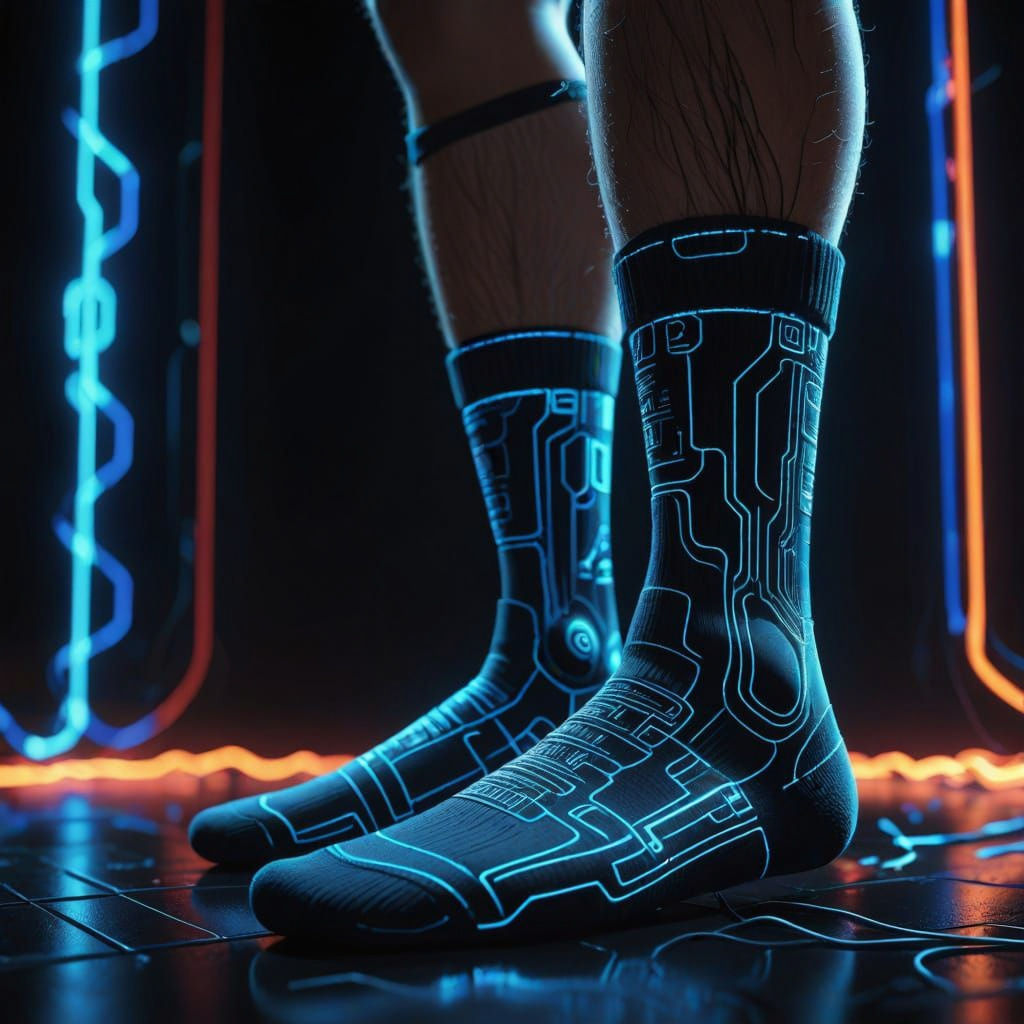 Electrified Futuristic Socks: The Coolest AI Fashion