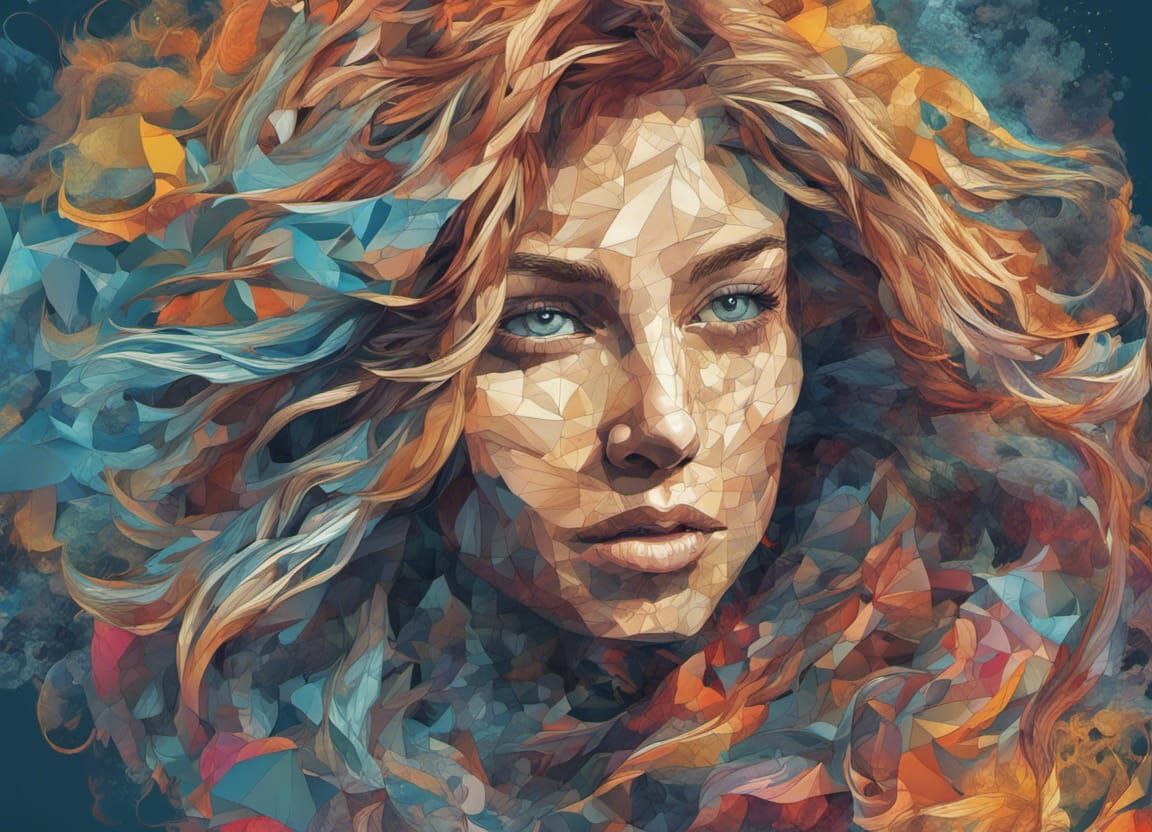 Abstract Collage: Portraits of Famous Women