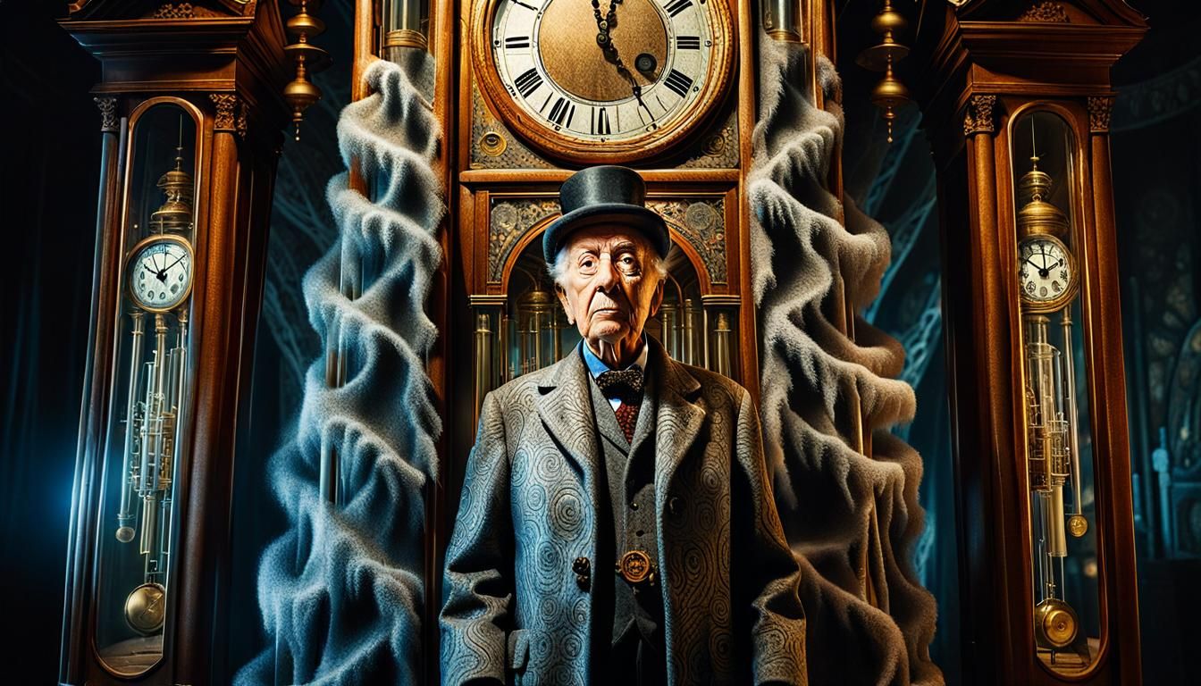 Surreal Clockwork Portrait at Niagara Falls