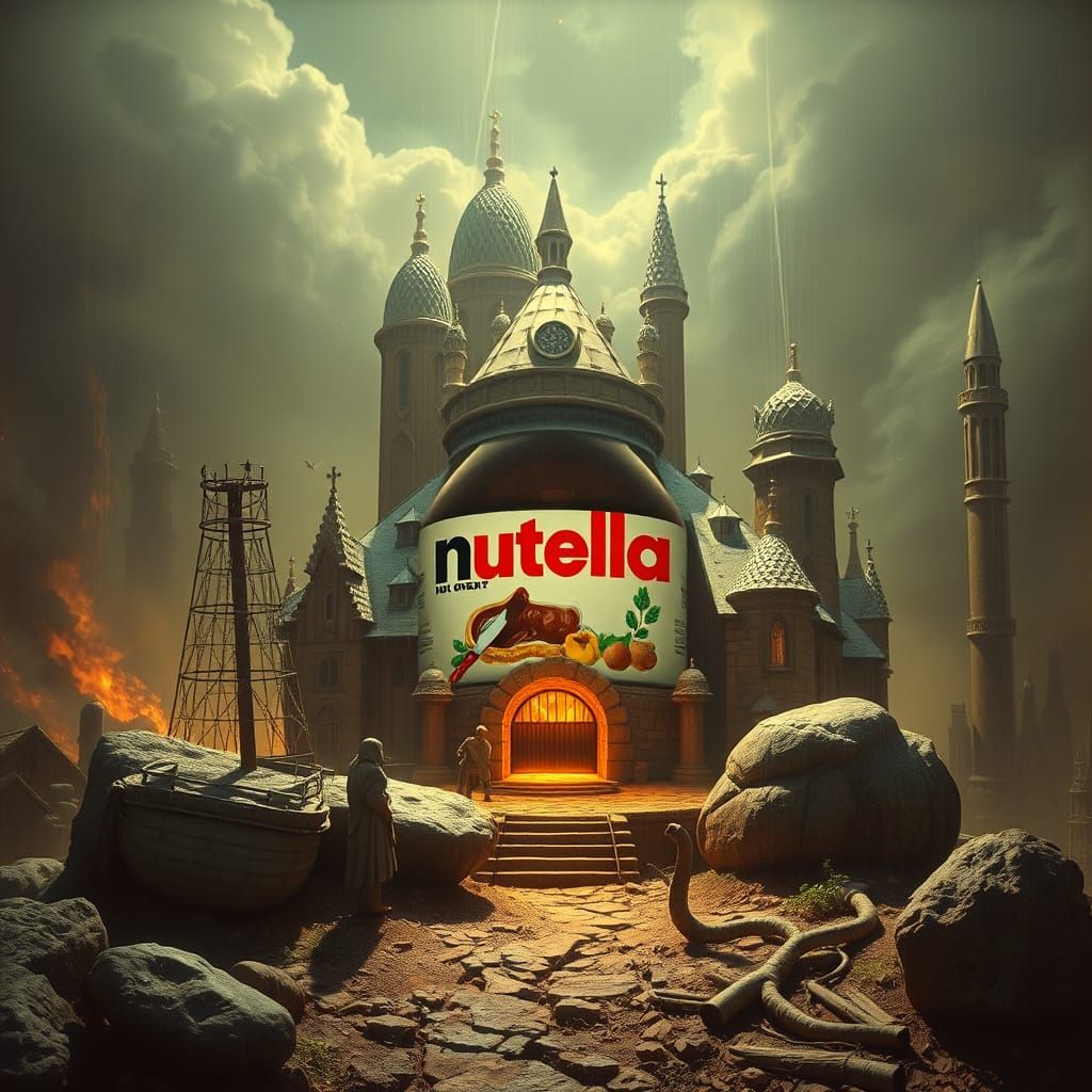 Stunning 1950s-Inspired Nutella Ad in Cinematic Digital Art