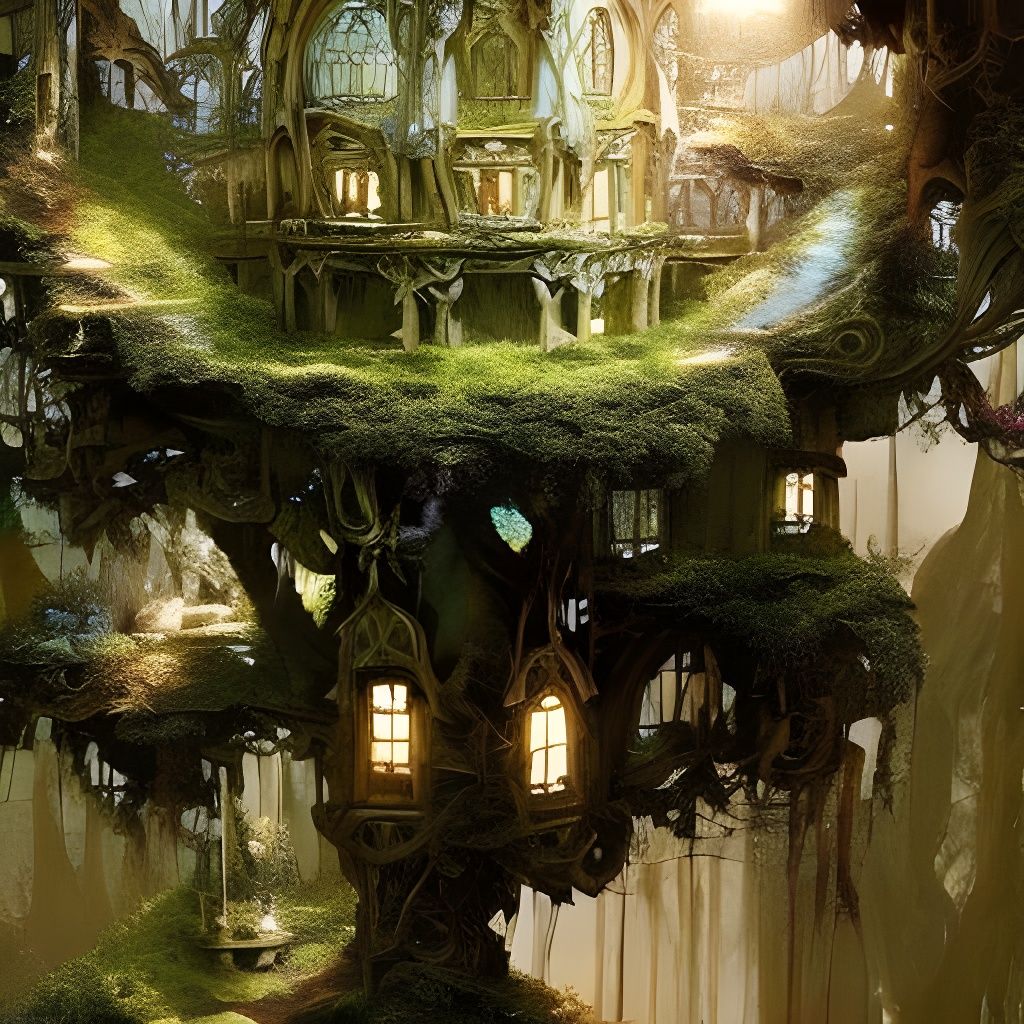 Daedric House in Ancient Bonsai Yggdrasil