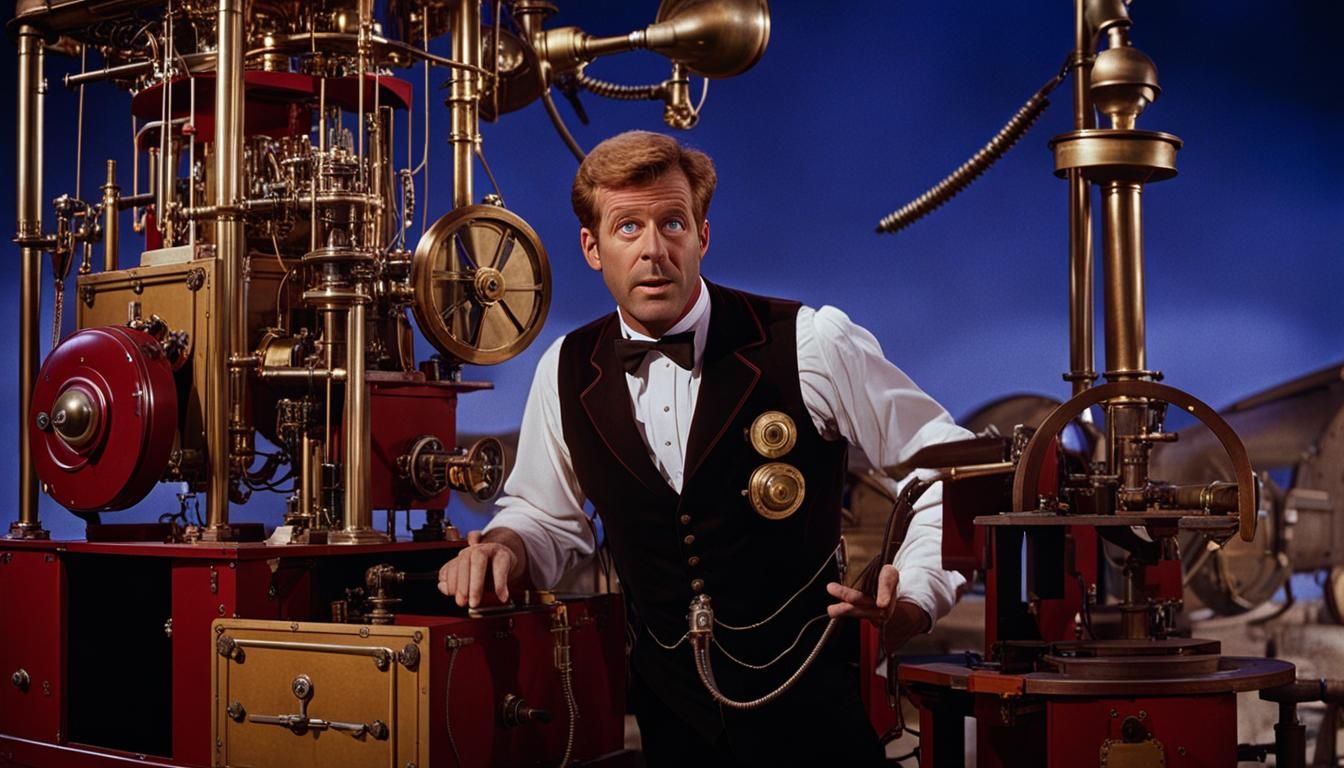 Troy McClure in Steampunk Rube Goldberg Machine
