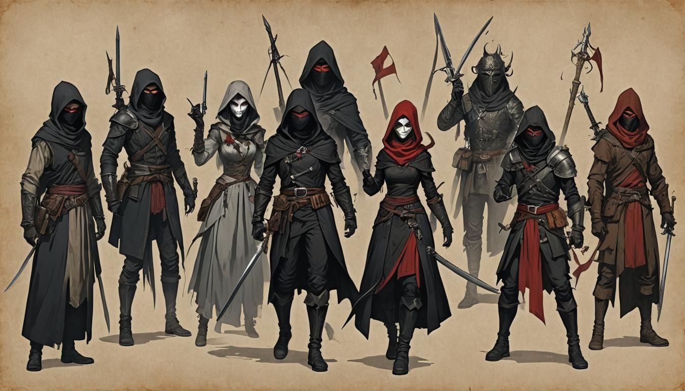 Adventurer Party Faces Ancient Ghosts in Dramatic Scene