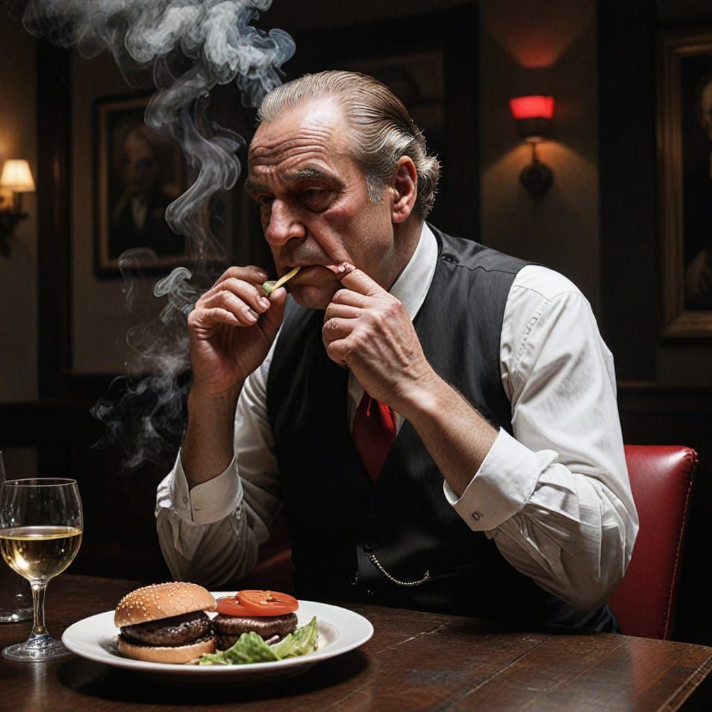 The Godfather Takes a Bite, in Black and White