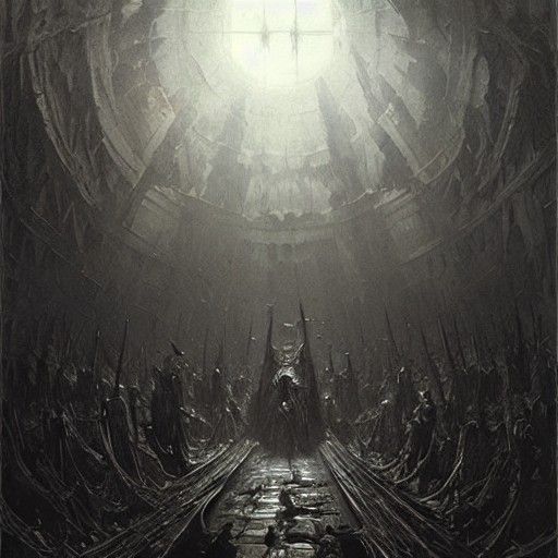 Grim Reaper in Dark Fantasy Horror Style