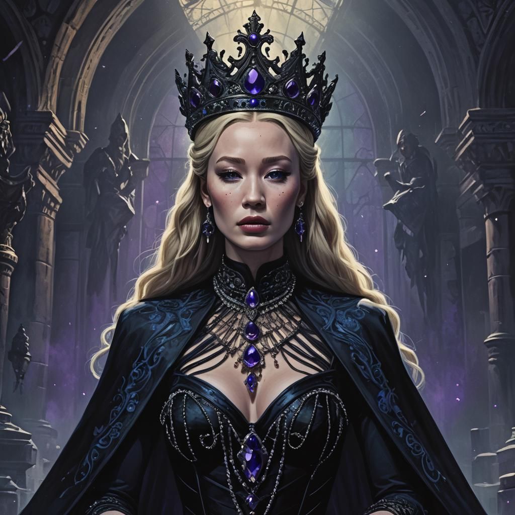 Iggy Azalea as Gothic Queen in Dark Fantasy Art