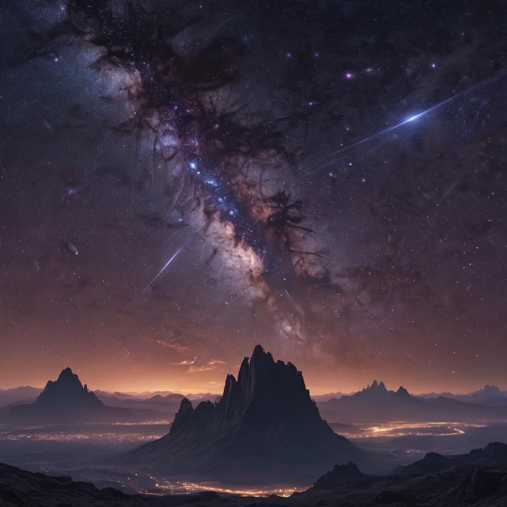 Dramatic Night Sky Digital Painting in 8K