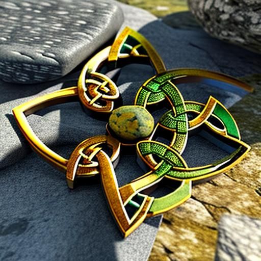 Detailed 3D Celtic Rock Formation Render